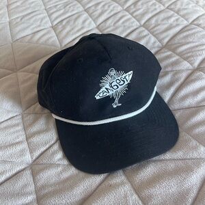 Black Baseball Cap with White Logo